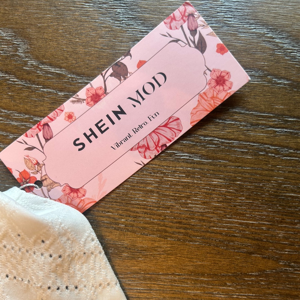 SHEIN White Eyelet Top NWT - Picture 2 of 4